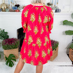 Derrill Magenta Floral Mini Dress THML