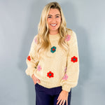 Desiree Creme Daisy Chunky Sweater FRNCH