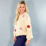 Desiree Creme Daisy Chunky Sweater FRNCH