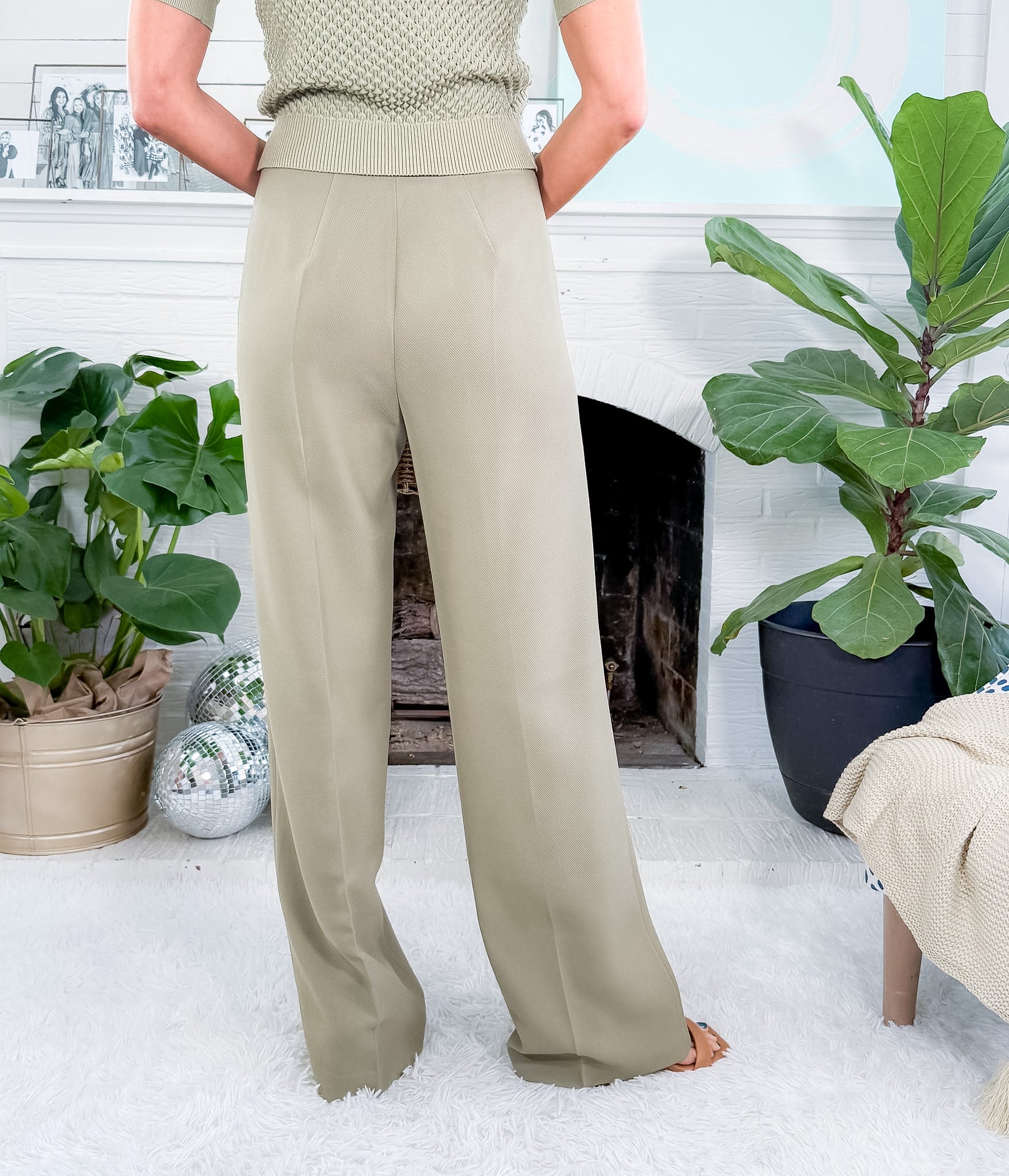 Diana Sage Wide Leg Trouser Pant Lucy Paris