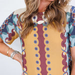 Diana Terracotta Tapestry Maxi Dress Briton Court
