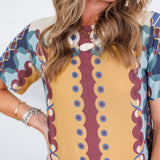 Diana Terracotta Tapestry Maxi Dress Briton Court