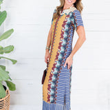Diana Terracotta Tapestry Maxi Dress Briton Court