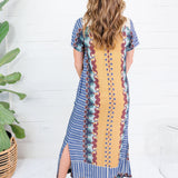 Diana Terracotta Tapestry Maxi Dress Briton Court