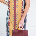 Diana Terracotta Tapestry Maxi Dress Briton Court