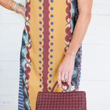 Diana Terracotta Tapestry Maxi Dress Briton Court