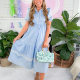 Dickinson Baby Blue Midi Dress TCEC