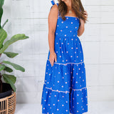 Dixie Royal + Pink Polka Dot Maxi Dress