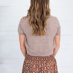Dixon Brown + Ivory + Blue Trim Cardigan All Row