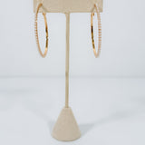 Dotted Pearl + Gold Hoop Earrings