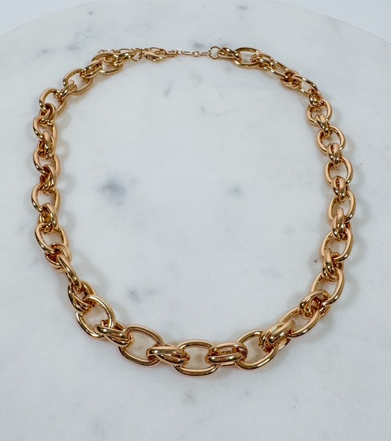 Double Chain Layered Gold Necklace