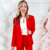 Dover Red Blazer Lucy Paris