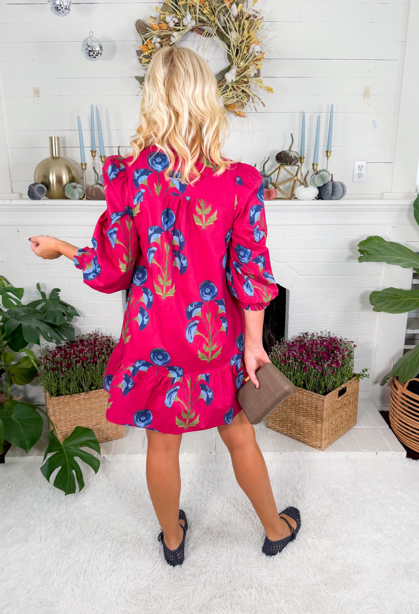 Drew Berry Mini Dress Umgee