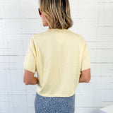 Dudley Butter Yellow Flat Knit SS Cardigan Things Between