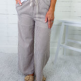 Durham Cocoa Pinstripe Drawstring Pants 