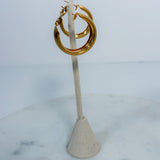 Dyess Brushed Gold Hoops 