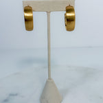 Dyess Brushed Gold Hoops 