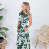 Tilly Fern Botanical Maxi Dress