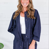 Easton Indigo Bomber Jacket Mustard Seed
