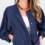 Easton Indigo Bomber Jacket Mustard Seed
