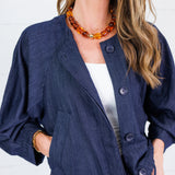 Easton Indigo Bomber Jacket Mustard Seed