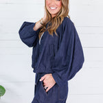 Easton Indigo Bomber Jacket Mustard Seed