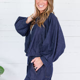 Easton Indigo Bomber Jacket Mustard Seed