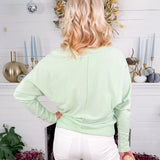 Echols Meadow V-Neck Banded Detail Sweater