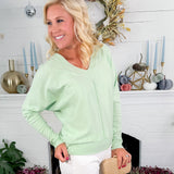 Echols Meadow V-Neck Banded Detail Sweater