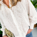 Ecrin Blanc Eyelet Shirt FRNCH