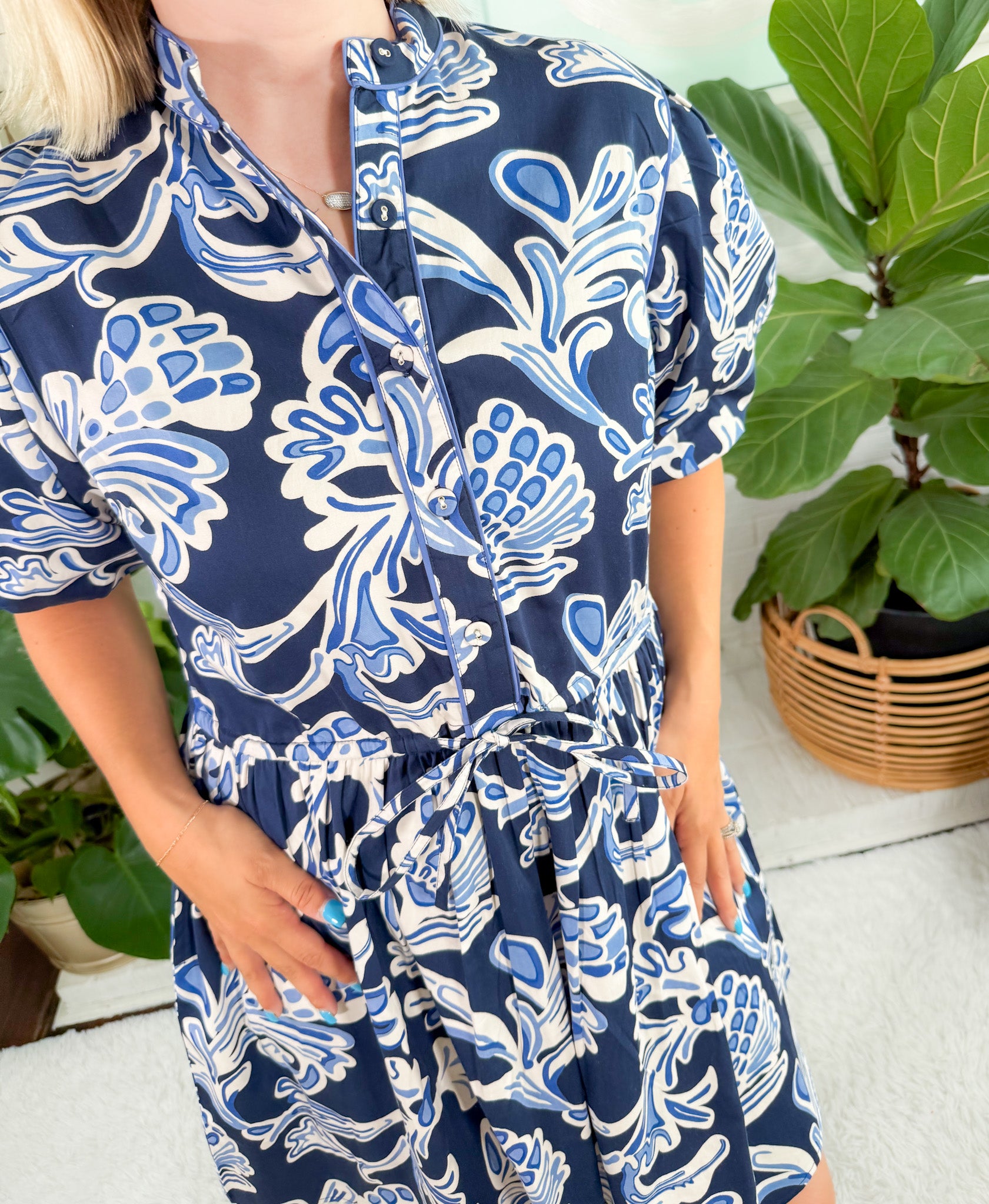 Edie Navy Grand Entrance Mini Dress Elizabeth James the Label