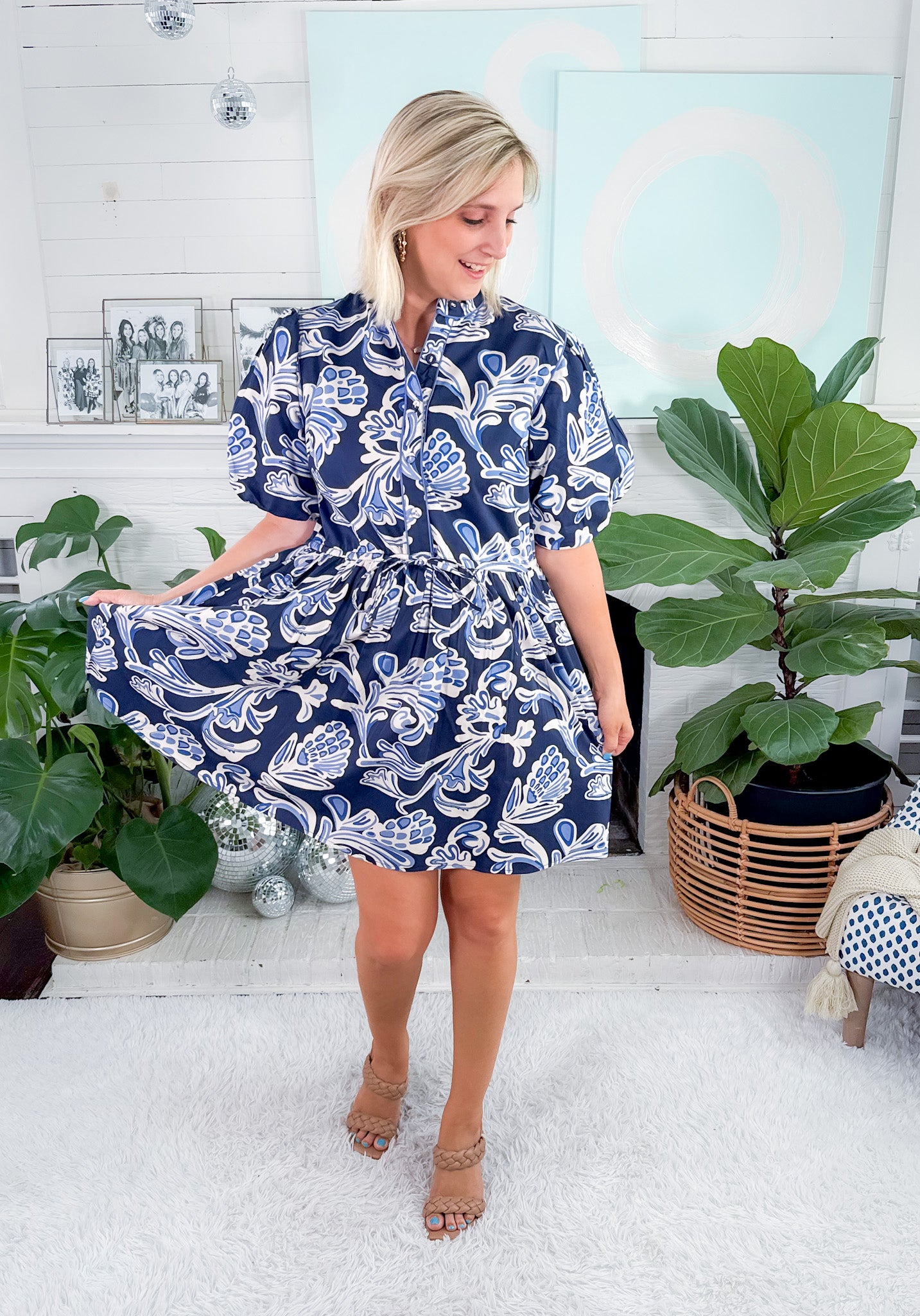 Edie Navy Grand Entrance Mini Dress Elizabeth James the Label