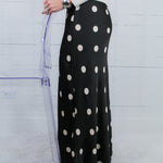 Edward Black + Cream Polka Dot Slip Skirt