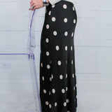 Edward Black + Cream Polka Dot Slip Skirt