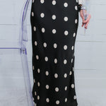 Edward Black + Cream Polka Dot Slip Skirt