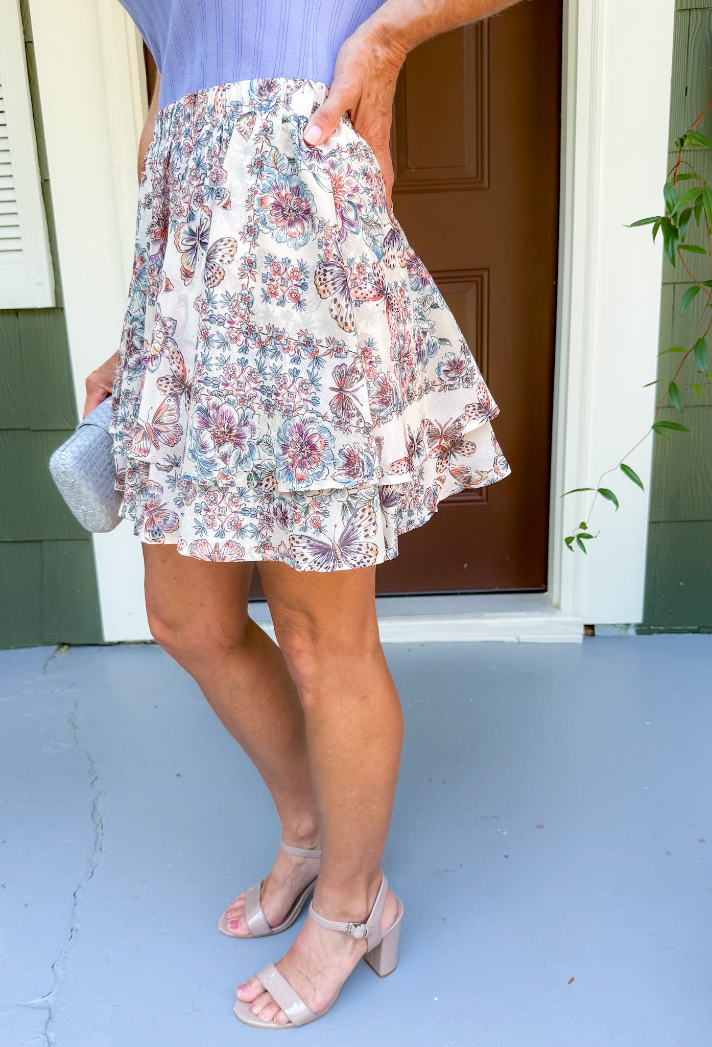 Edwards Cream Capucine Butterfly Skirt Molly Bracken