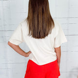 Edwards Ecru Cropped Tee