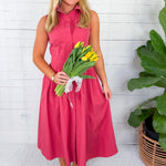 Elaine Raspberry Shirt Dress Naked Zebra