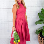 Elaine Raspberry Shirt Dress Naked Zebra