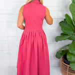 Elaine Raspberry Shirt Dress Naked Zebra