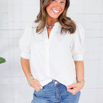 Elaine White Top Mary Square