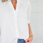 Elaine White Top Mary Square