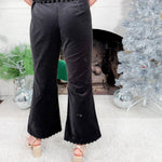 Elizabeth James JoJo Black Velvet Pants