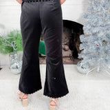 Elizabeth James JoJo Black Velvet Pants