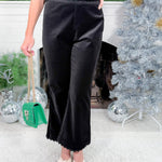 Elizabeth James JoJo Black Velvet Pants