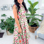 Ella Pink Orchid Midi Dress Taylor Tillman