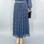 Ellie Blue Leopard Maxi Skirt Maude Vivante