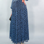 Ellie Blue Leopard Maxi Skirt Maude Vivante