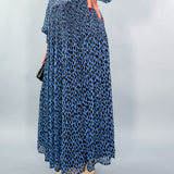 Ellie Blue Leopard Maxi Skirt Maude Vivante