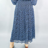 Ellie Blue Leopard Maxi Skirt Maude Vivante